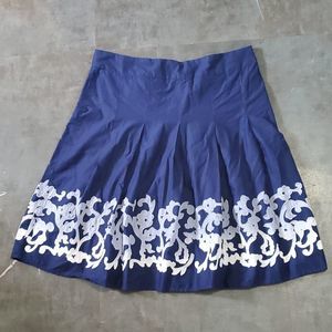 Style&co - Womens - Blue - Skirt With White Embroidery - Size 14